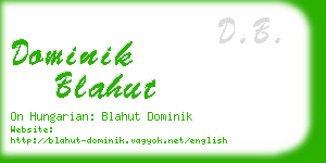 dominik blahut business card